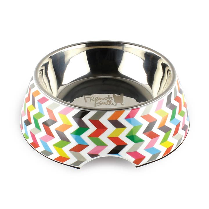 Petit bol blanc pour animaux de compagnie Ziggy pour la vente par French Bull