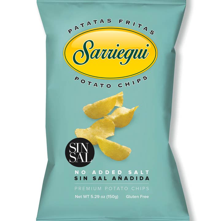 Chips Sarriegui - Vendita all'ingrosso Patatine - CHIPS SENZA SALE AGGIUNTO 150 G IN OLIO EXTRA VERGINE D'OLIVA