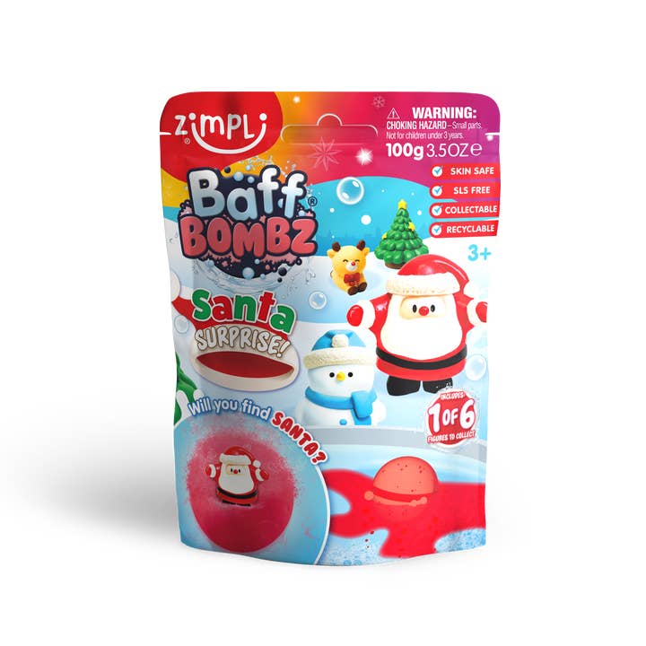 Zimpli Kids – wholesale Bath toy – Baby – Zimpli Baff Bombz Santa Surprise Collectable Bath Toy
5