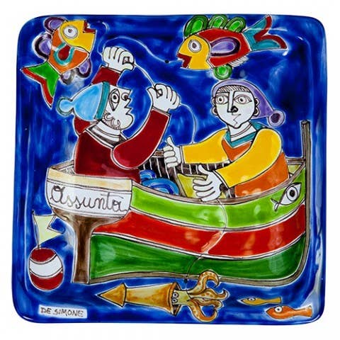 Quadratischer Teller 24x24 DS 22 für den Großhandel von Ceramiche De Simone