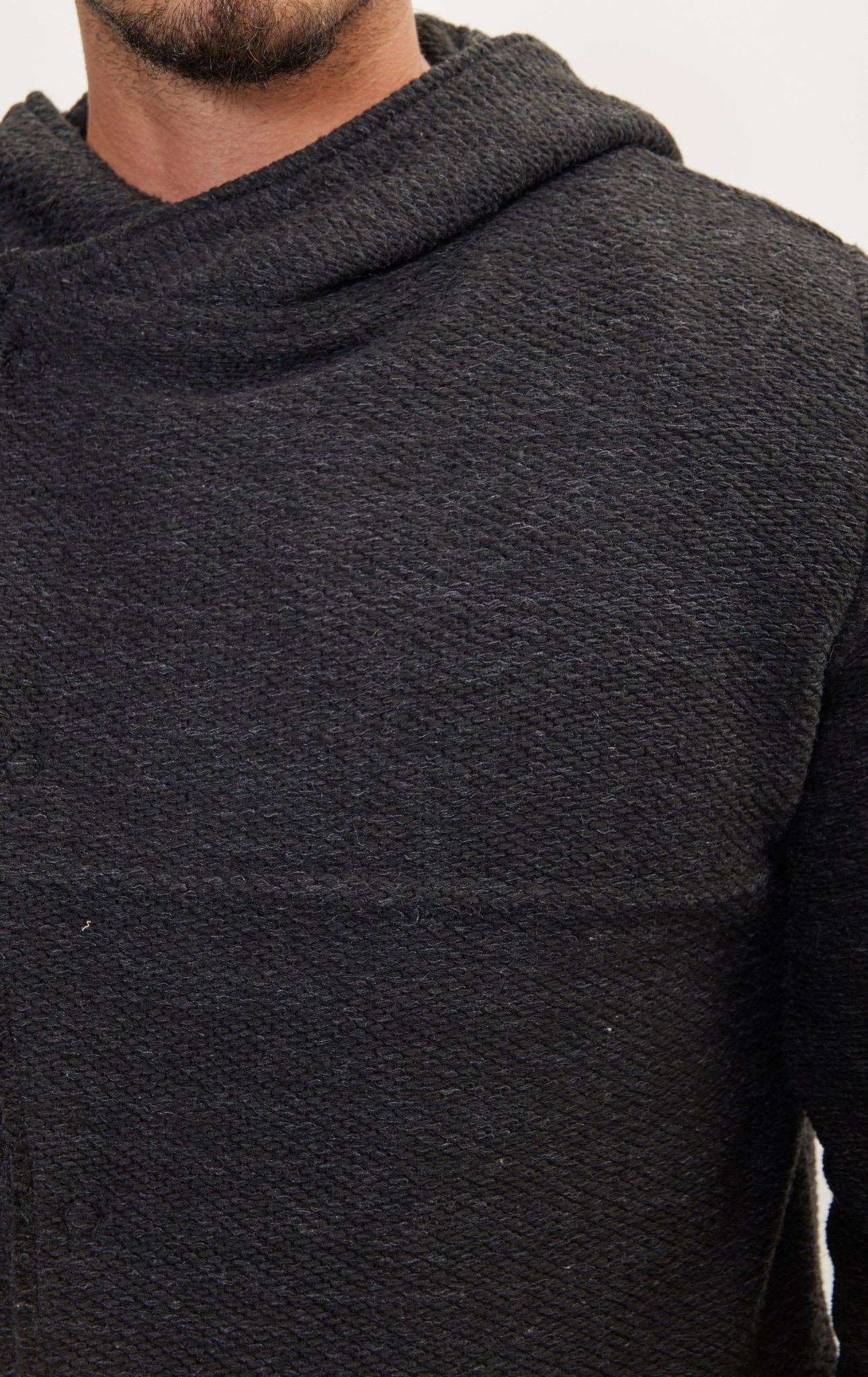 ANTRACIET Asymmetrisch lang vest met capuchon voor heren - antraciet voor groothandel op Faire4