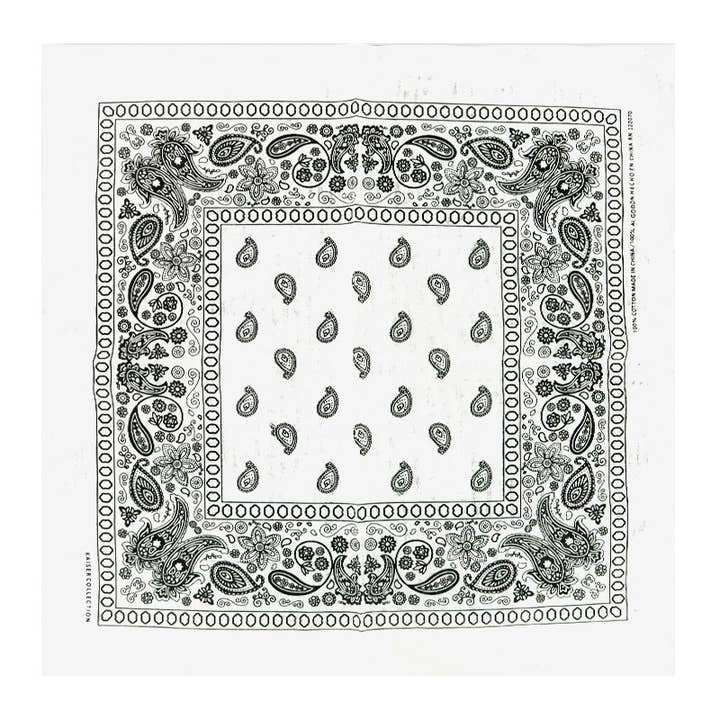 PINEAPPLE Beauty - Wholesale Bandana - Women's - Kaiser BAN-WHITEz Bandana - 12pcs