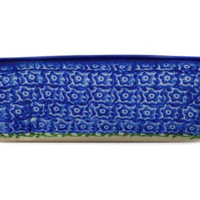 Polmedia Polish Pottery - Wholesale Baking Dish - Rectangular Baker 8" Midsummer Bloom Theme2