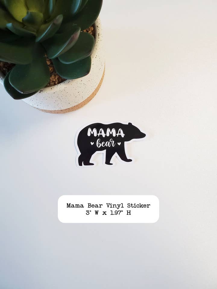 Mama-Bär Vinyl-Aufkleber für den Großhandel von Fig Tree Works