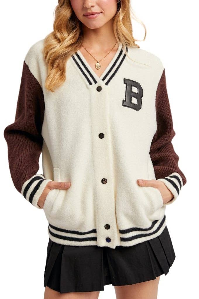 Vanilla Monkey - Wholesale Bomber Jacket - Women's - Sweater Varsity Jacket1