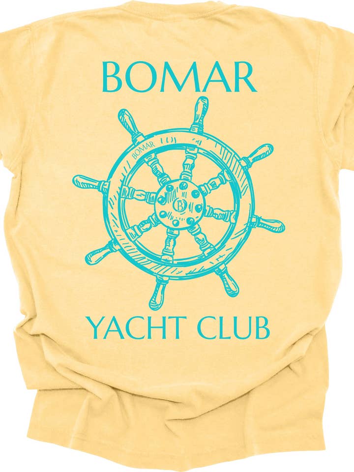 T-shirt classique en coton filé à anneaux Bomar Yacht Club -Sunshine pour la vente par Bomar