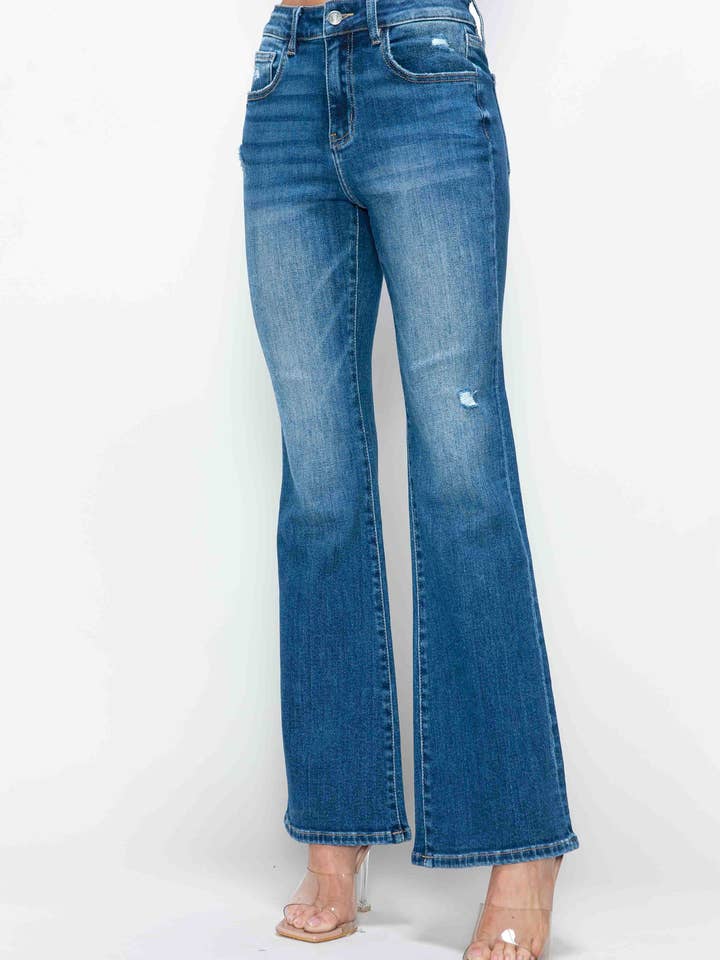 Medium Blue HIGH RISE BOOT CUT LEG #BT5022 for wholesale on Faire5