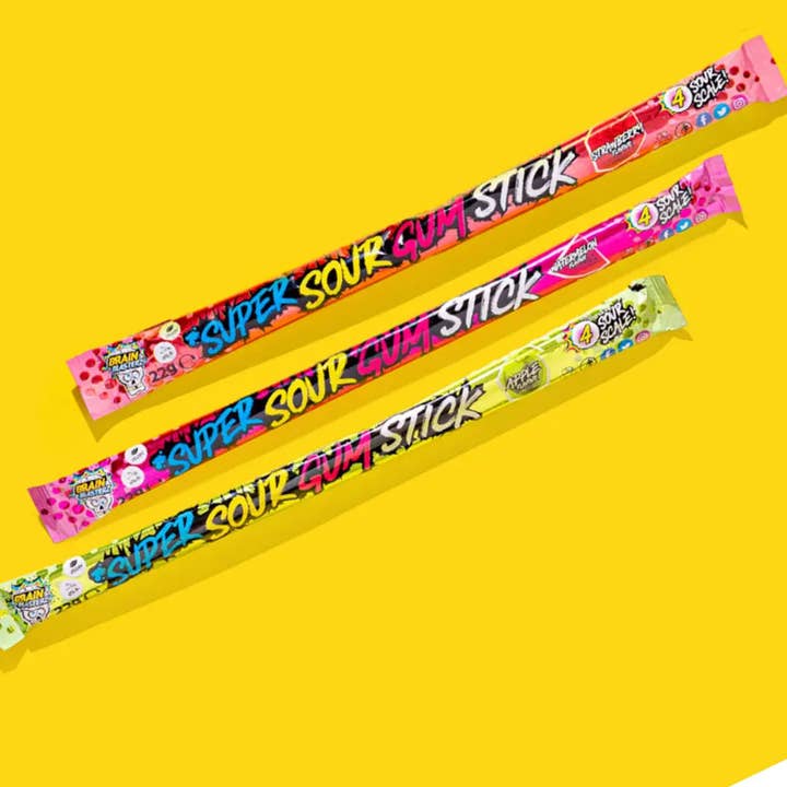 Brain Blasterz Sour Gum Cord 30x22g for wholesale by CANDYLO