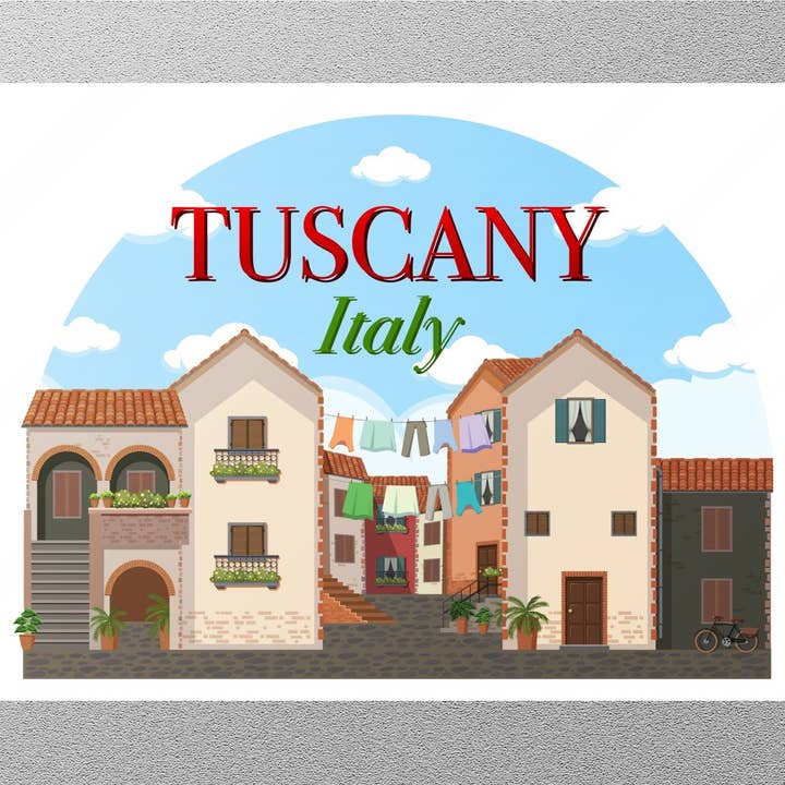 Tuscany Italy Travel Sticker for wholesale by GraffMerch.com