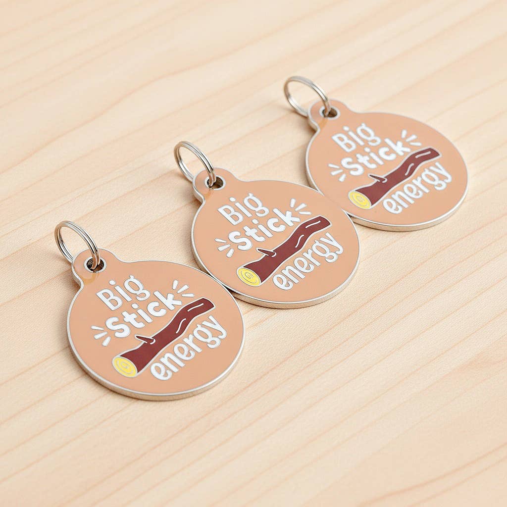 Bad Tags - Wholesale Pet Identification Tag - Dog - Enamel Dog Tag with Scannable ID - Big Sticker Energy 3