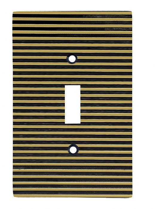 Modern Antique 1 Toggle Switch Plates Cover, Lined Brass for wholesale by Switch Hits