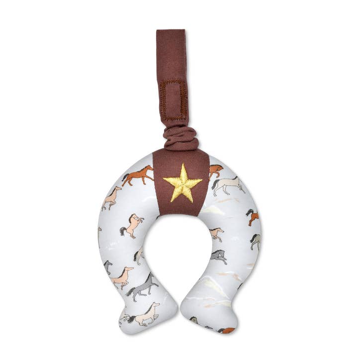 Horseshoe Stroller Toy - Wild Horses for wholesale on Faire
