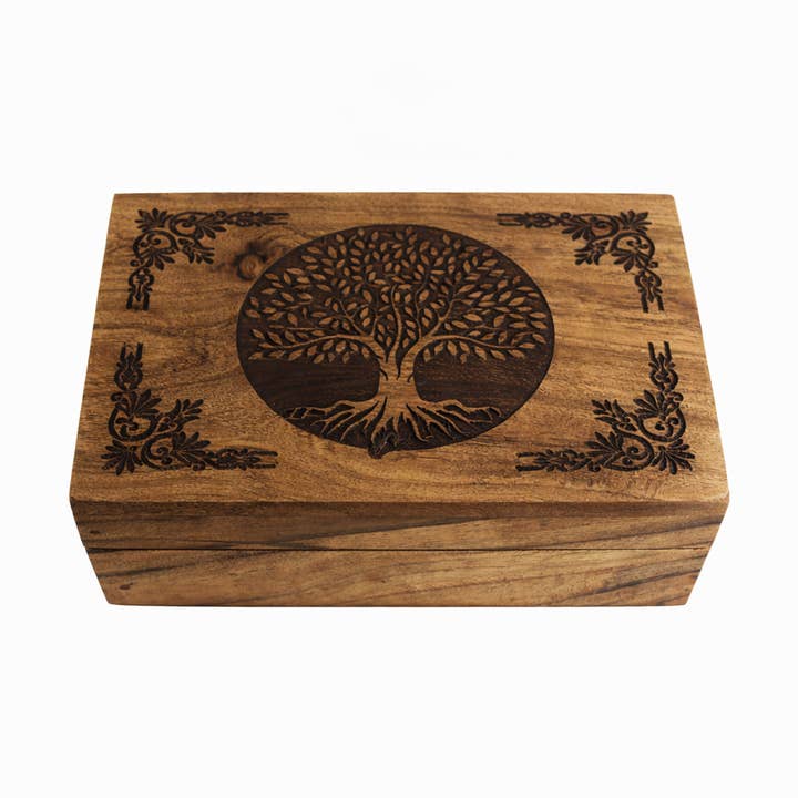 Caja de madera Tree of Life 4x6 para venta al por mayor de Designs by Deekay Inc.