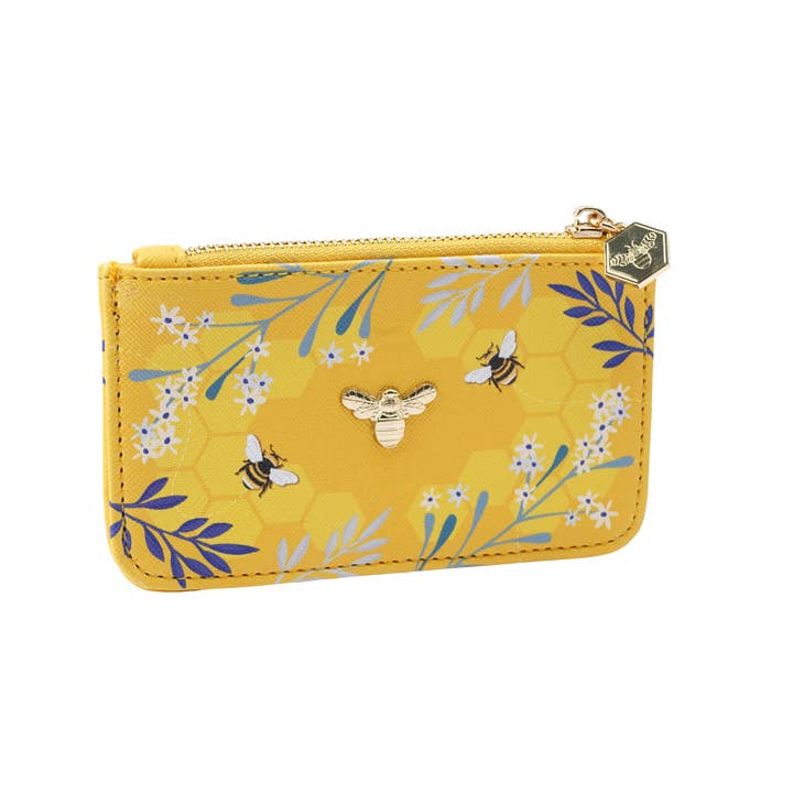 CGB Giftware - Wholesale Card Holder - Women's - The Beekeeper Yellow Bee Design Card Holder Purse1