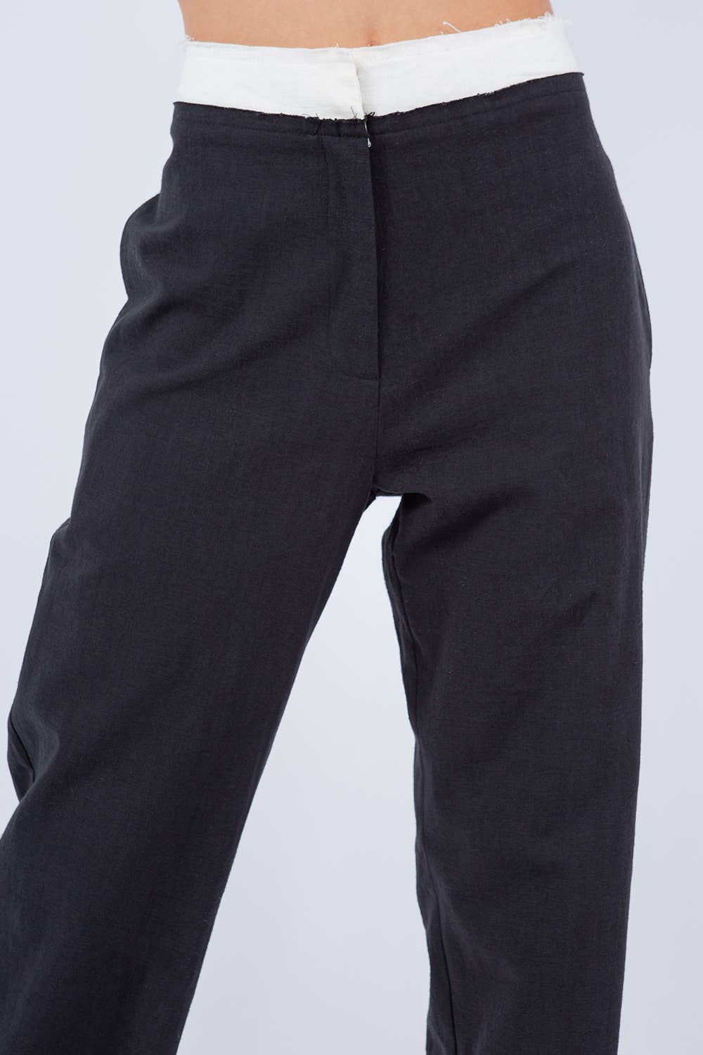 Black CONTRAST  TROUSERS for wholesale on Faire4