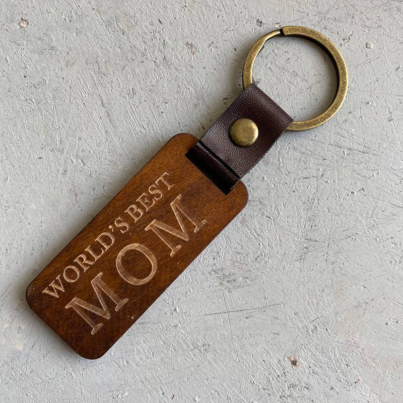 Fast Wholesale - Wholesale Keychain - Unisex - Creative Gift Key Chain Wood Leather Pendant Keychain3