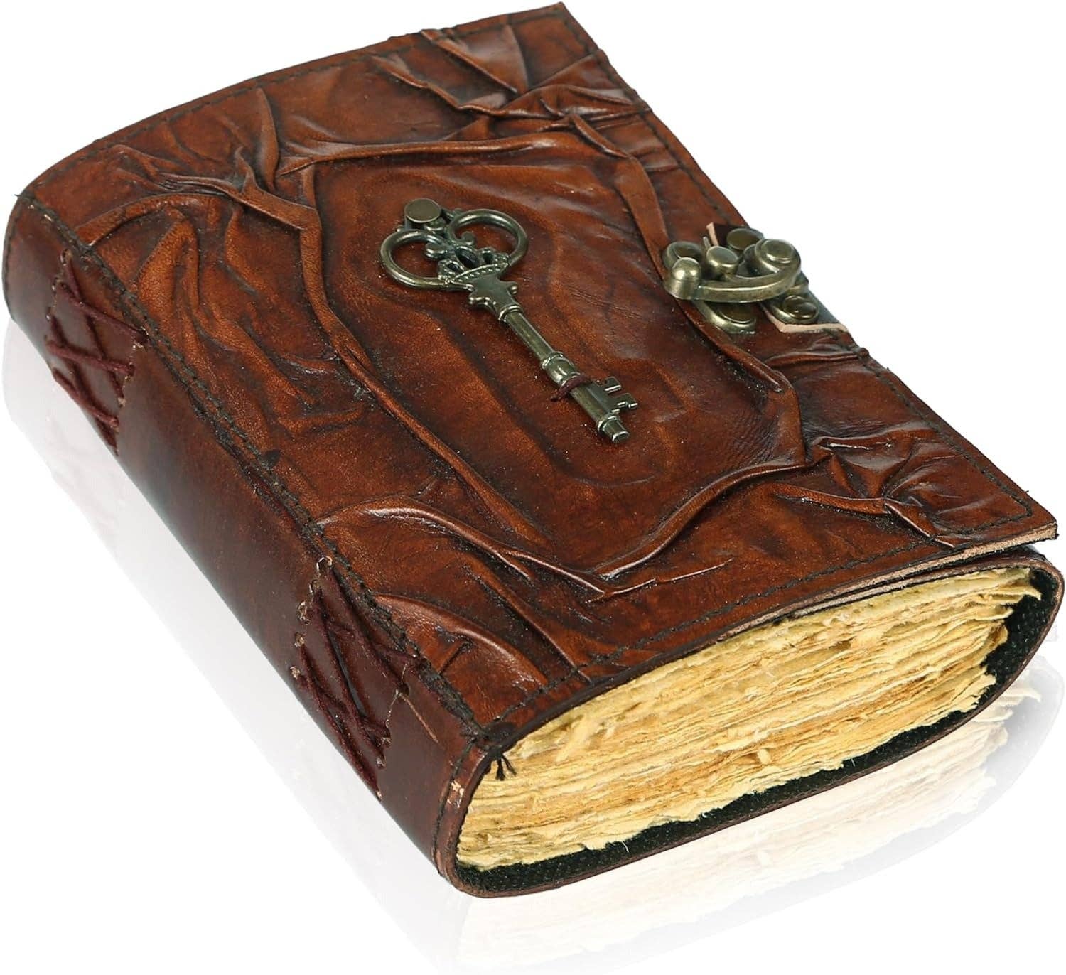 Tuzech Leather – wholesale Journal och dagbok – TUZECH läderklätt anteckningsbok med grimoirestil och ojämna kanter för män och kvinnor8