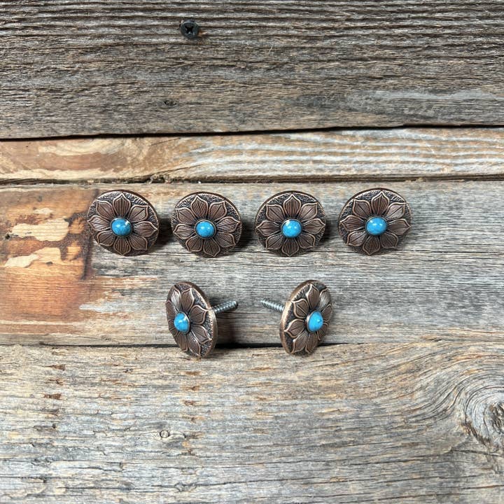 Rodeo Drive - Wholesale Brooch - Copper Sunflower Western Concho W2054