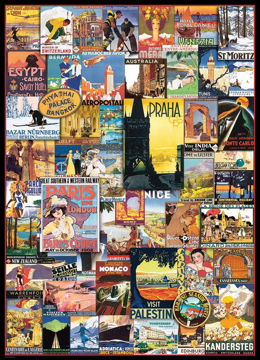 Eurographics Puzzles Europe - Wholesale Puzzle - Adult - Travel Around the World Vintage Posters1