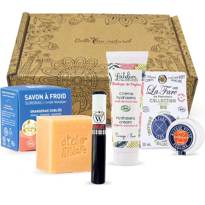 Set of 4 organic and French treatments “Divine Temptation” for wholesale by Belle au Naturel