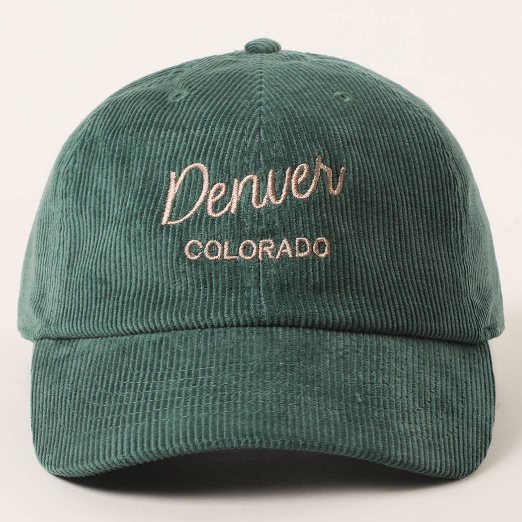 Custom Corduroy Embroidered Hat – Your City & State Design for wholesale on Faire12