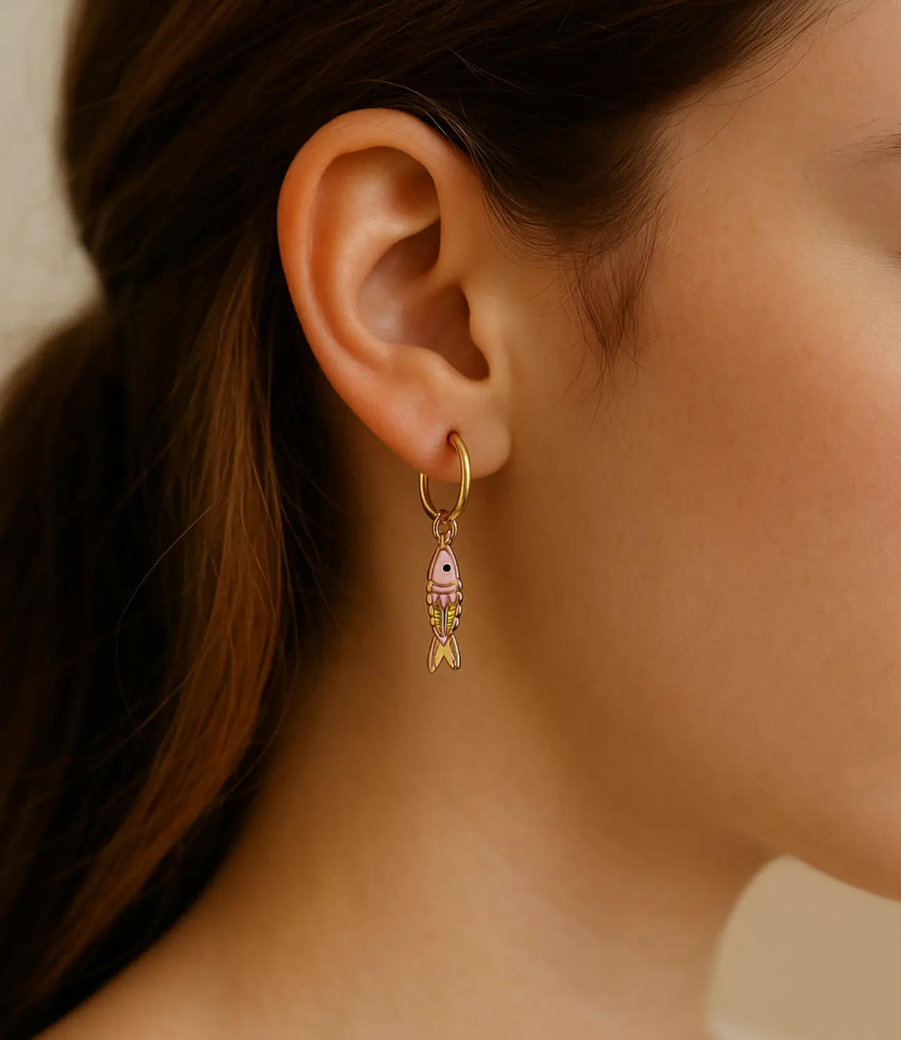 PHOEBE´S - Wholesale Dangle Earrings - 18K Gold-Plated Minimalist Earrings – Pink and Blue Version2
