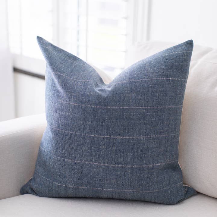 Textileish - Wholesale Throw Pillow Cover - Dark Blue Pillow Cover, Blue Throw Pillows Couch | Marina