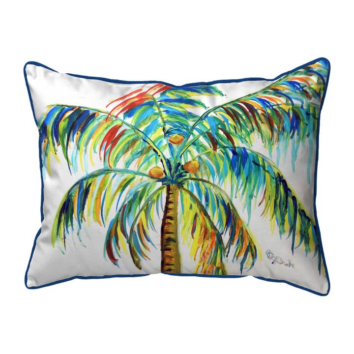 Betsy Drake Interiors - Vente Coussin décoratif - Oreiller à cordon multicolore avec paume