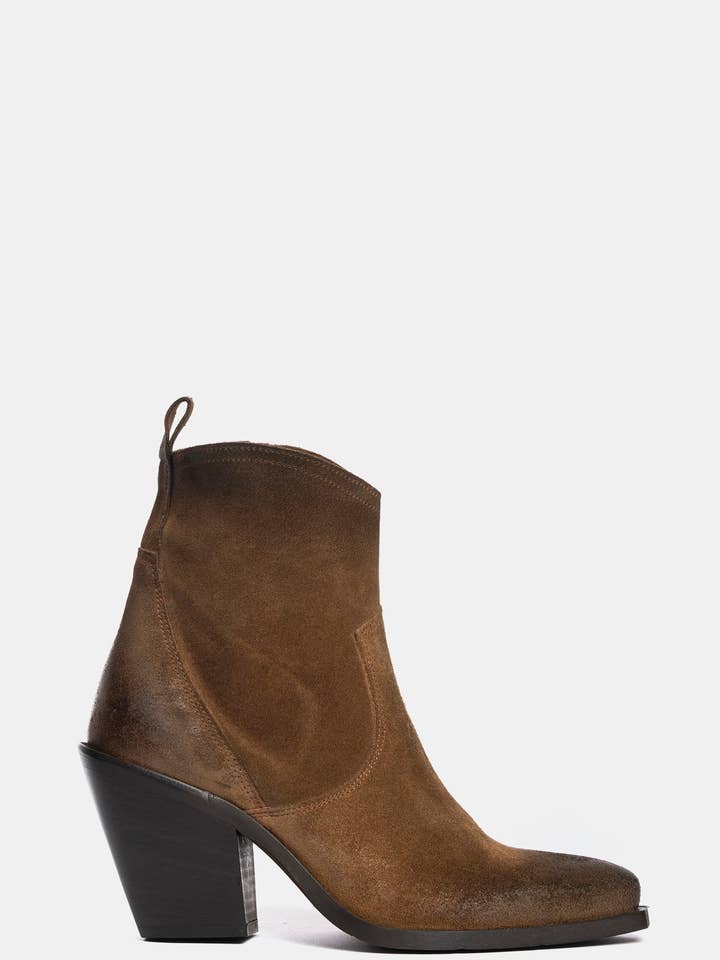 Suède taupe Texaanse laarzen XD798 voor wholesale door METISSE