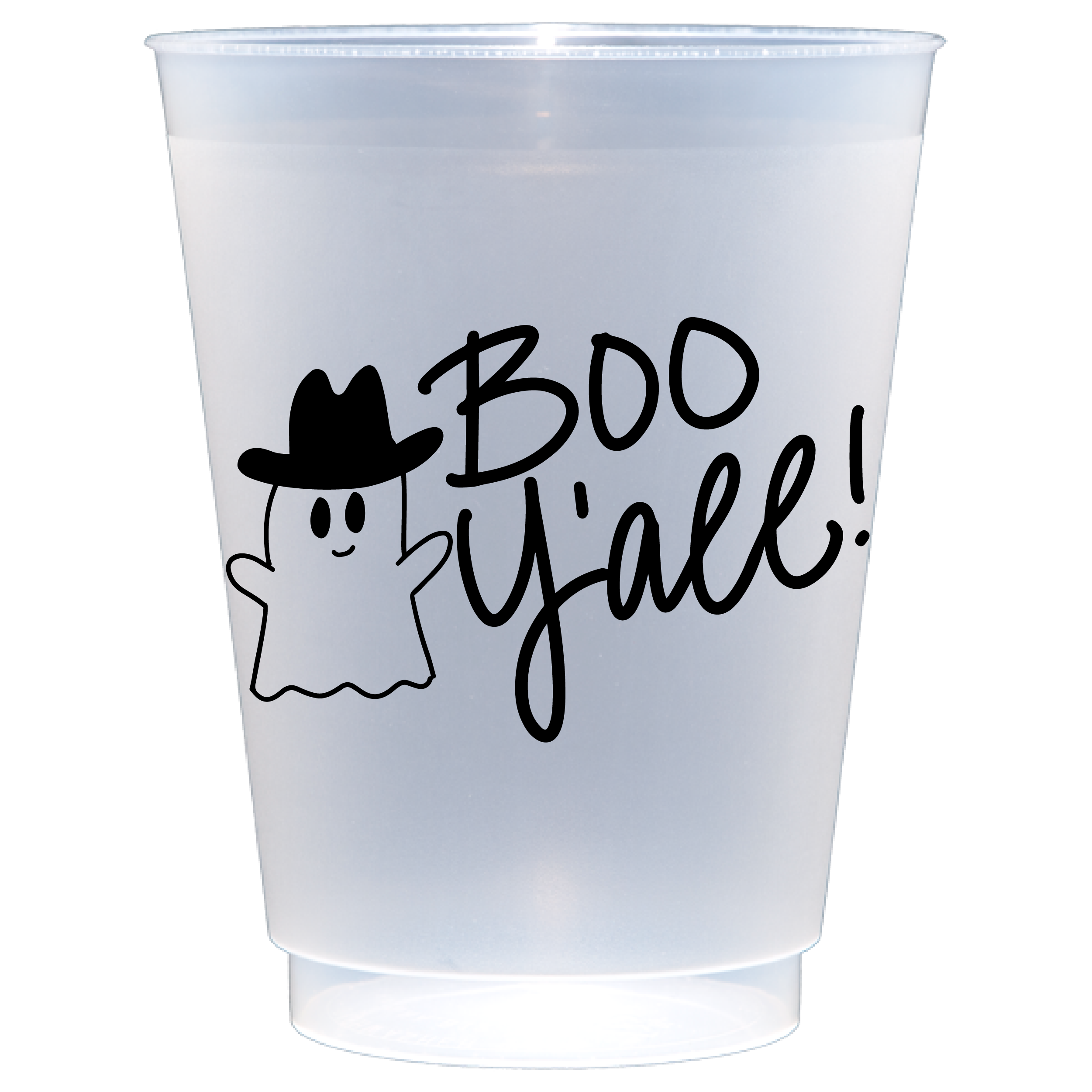 Birdie Mae Designs - Wholesale Disposable Cup - Boo, Y'all! | Frosted Acrylic 16oz Set of 8 Cups1