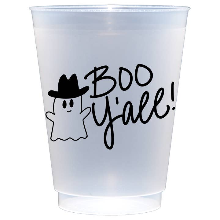 Birdie Mae Designs - Wholesale Disposable Cup - Boo, Y'all! | Frosted Acrylic 16oz Set of 8 Cups1