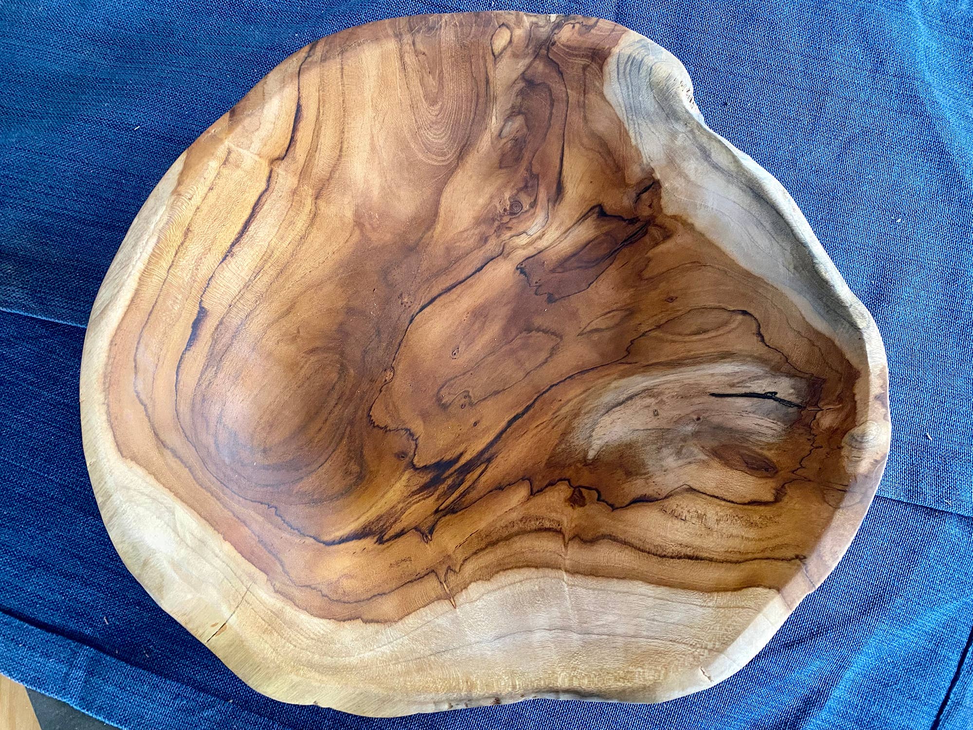 Tuckahoe Hardwoods - Wholesale Bowl - Large Live Edge Salvaged Teak Bowl - Hand Carved Wood Bowl3