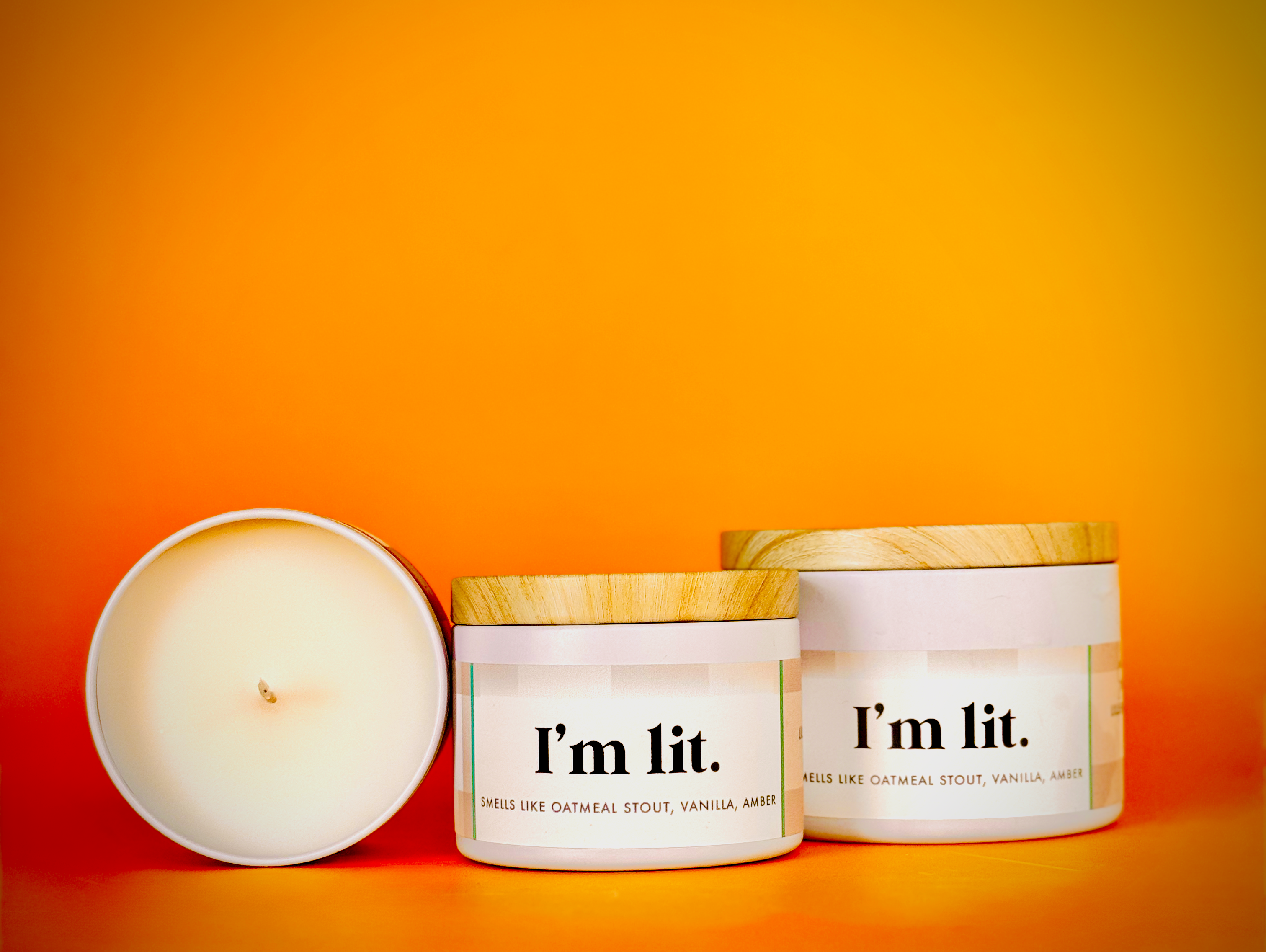 L I L L I E  &  P I N E - Wholesale Jar/Filled Candle - "I'm Lit" Fun Soy Candle2