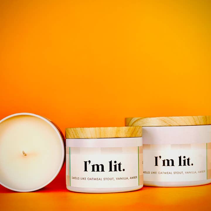 L I L L I E & P I N E - Wholesale Jar/Filled Candle - "I'm Lit" Fun Soy Candle2