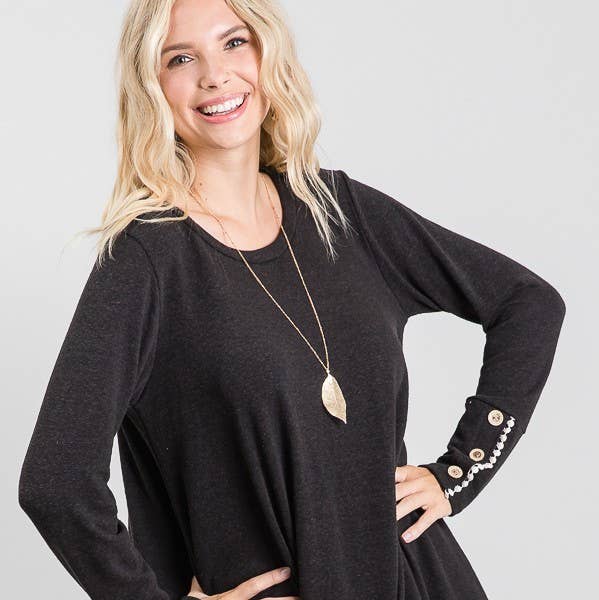 JADE BY JANE - Wholesale Tunic - Women's - ASYMMETRIC TUNIC WITH WRIST DETAIL36