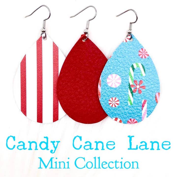 2" Candy Cane Lane Mini Collection -Earrings for wholesale by Doohickies