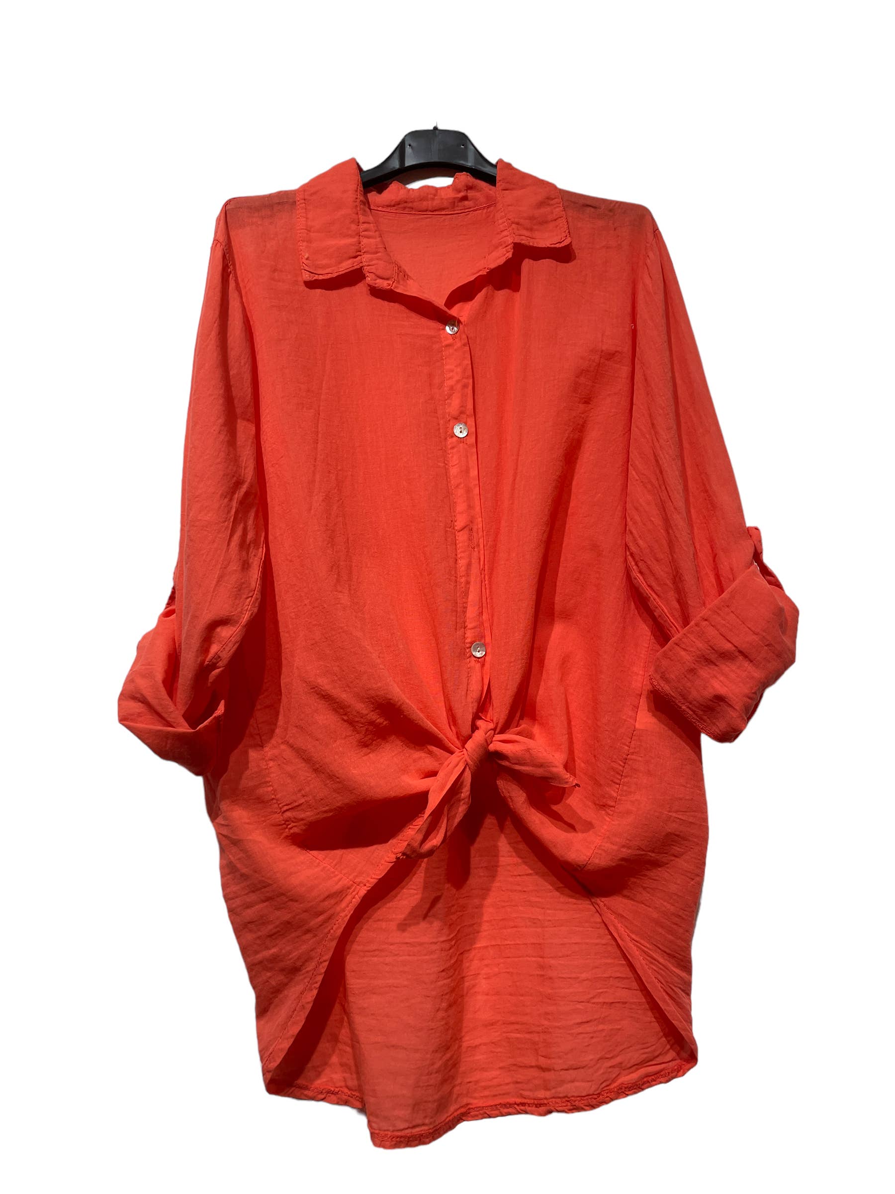 LINEN & COTTON HOUSE – wholesale Tröja med knappar – Dam – BUNDEN BOMULLSSKJORTA 42602 38