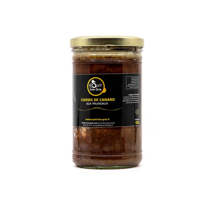 Esprit Foie Gras - Venta al por mayor Conservas - Muslos de pato con ciruelas pasas - 850 g
