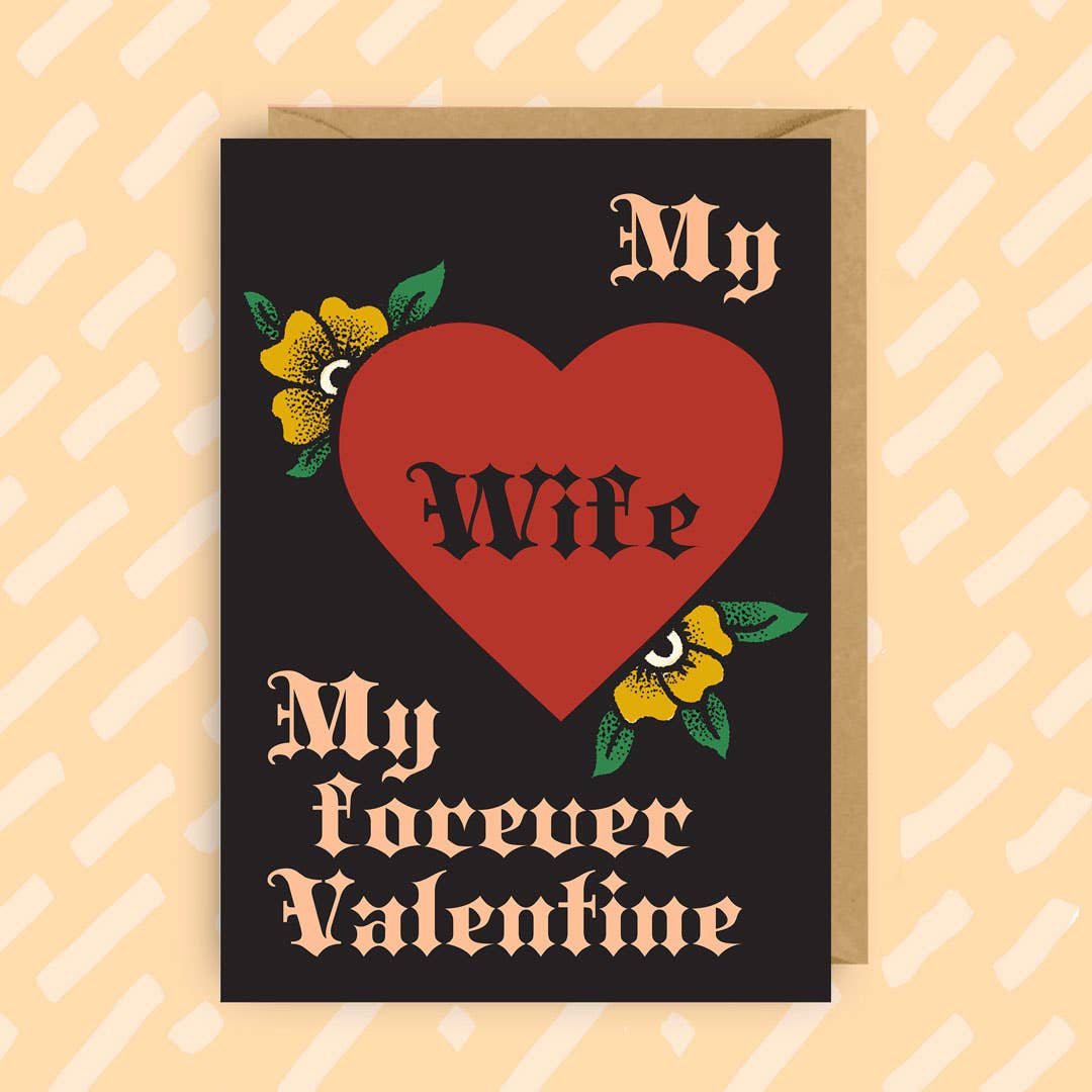 The Queer Store – wholesale Valentine's Day card – Valentine’s Day Card | Wife | Emo Alternative Music0