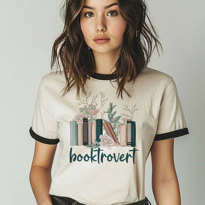 Camiseta de lector divertido de libros Booktrovert - Tienda de libros. para venta al por mayor de House Of Rodan