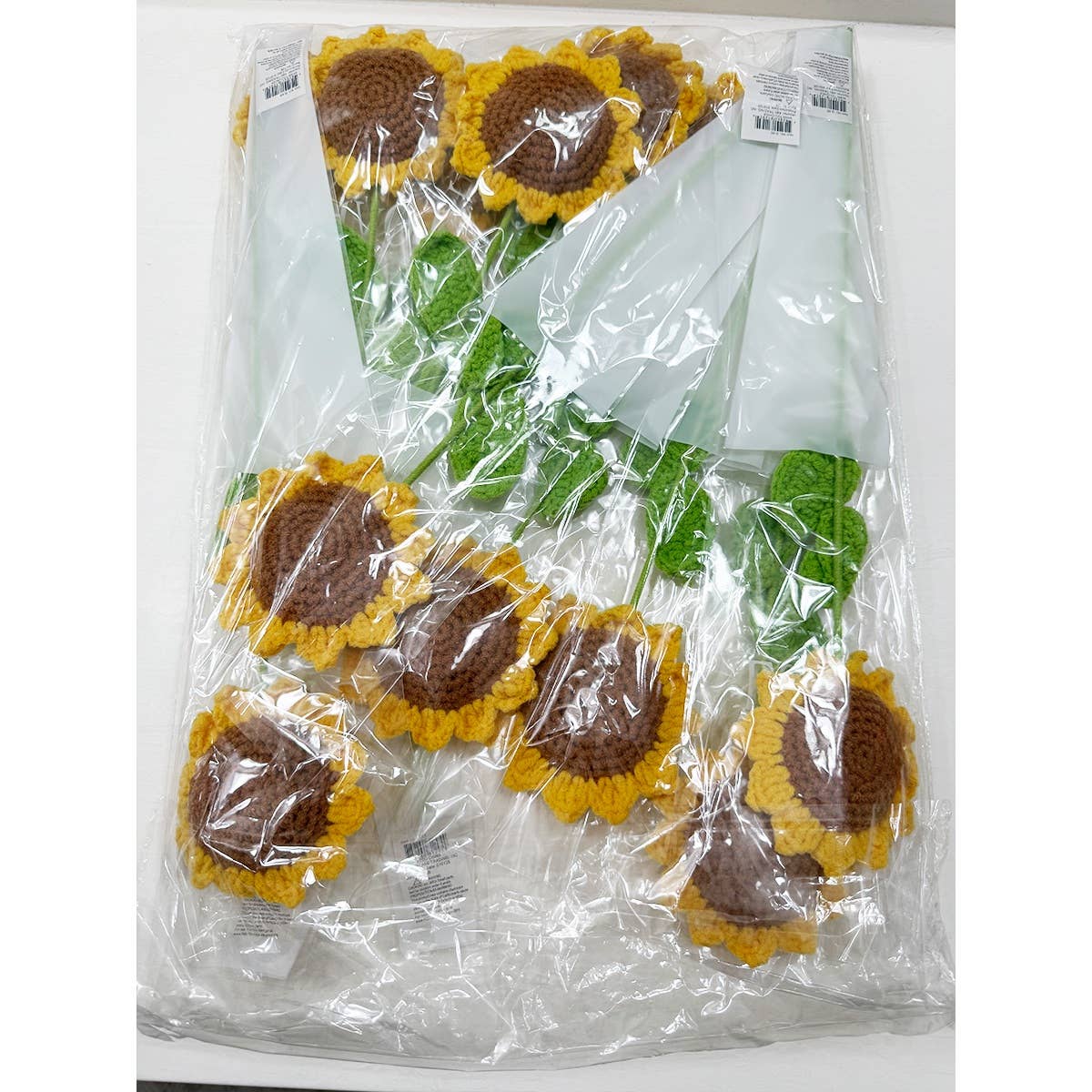 YELLOW Handmade Crochet Sunflower Bouquet for wholesale on Faire3