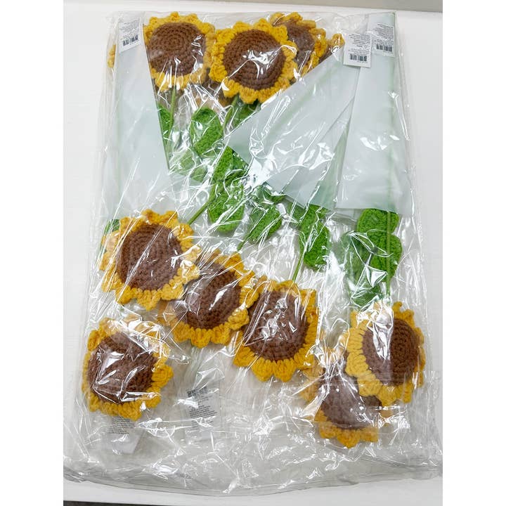 YELLOW Handmade Crochet Sunflower Bouquet for wholesale on Faire3