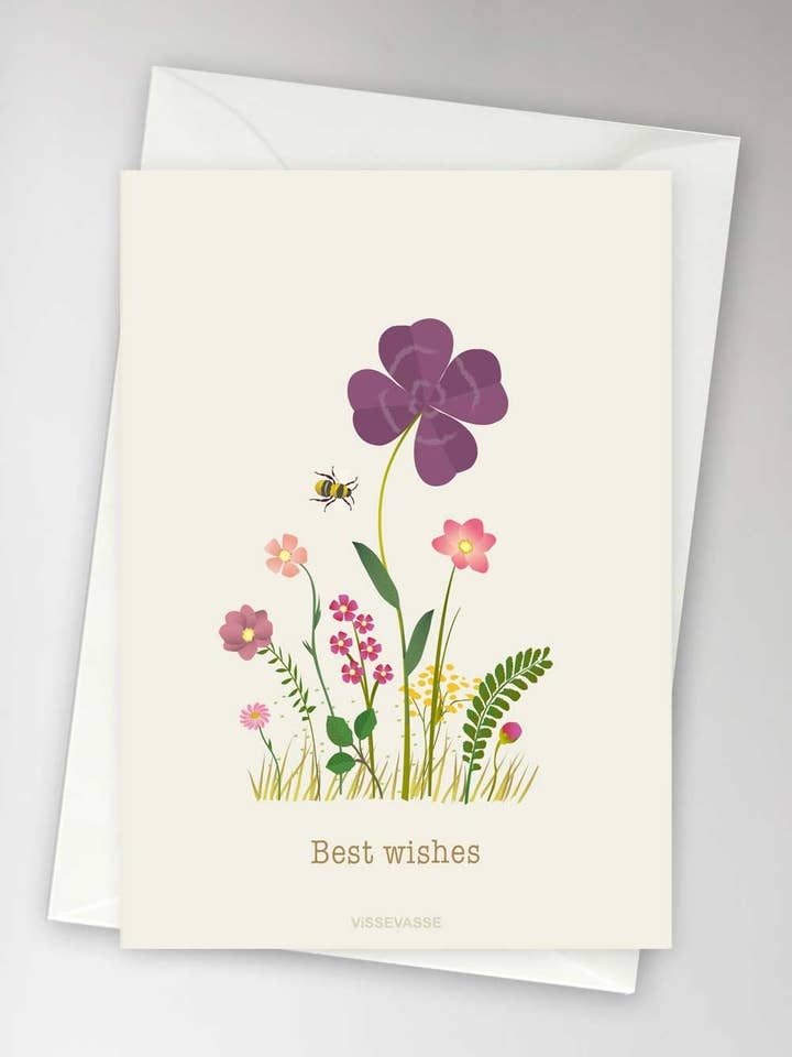 BEST WISHES - kort for wholesale by ViSSEVASSE
