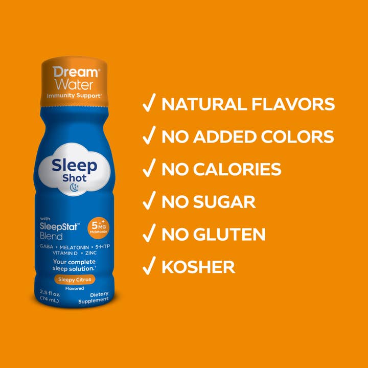 Dream Water - Wholesale Oral Supplement/Vitamin - Dream Water Sleep Aid Liquid Shot - Immunity Support - 12 pk5