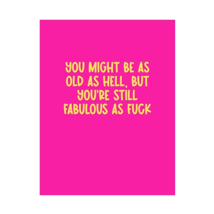 Tarjeta de cumpleaños más vieja que el infierno para venta al por mayor de Peace, Love and Sarcasm