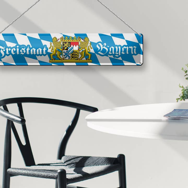 Femer - Wholesale Sign - Bavarian metal sign 46x10cm Freistaat Bayern2