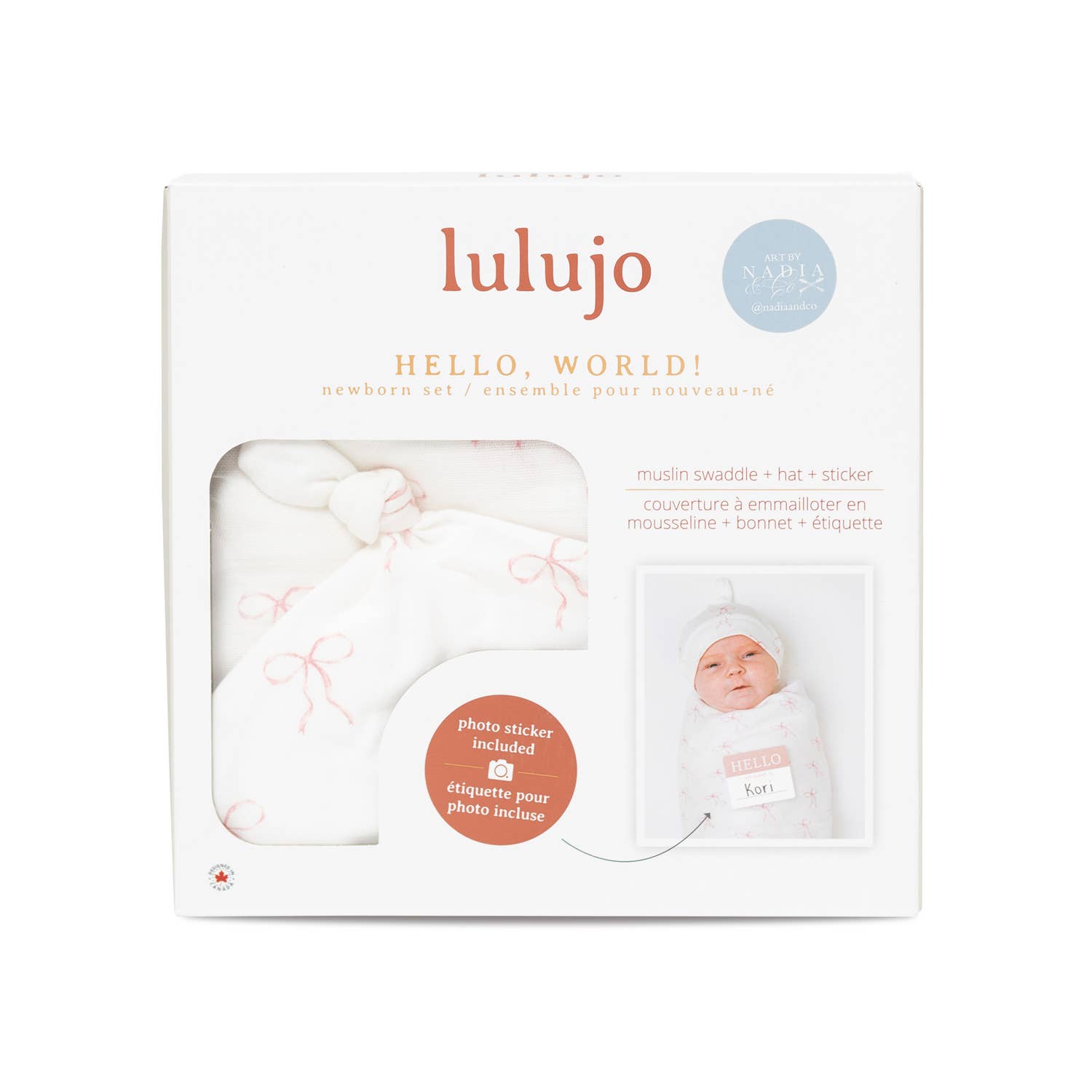 Lulujo Baby – Großhandel Puckset – Baby – Hallo Welt Neugeborenen-Set – Schleifen0