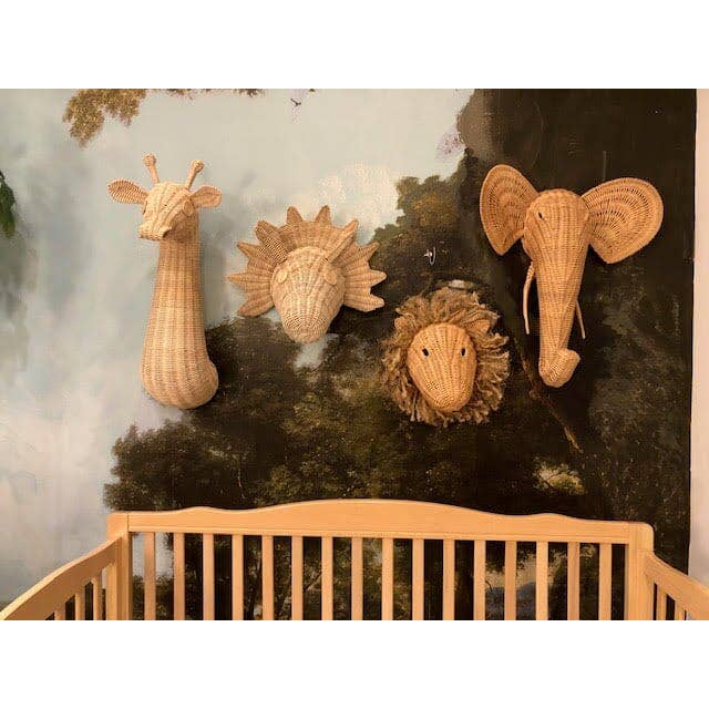 Picnic Imports - Wholesale Wall Accent - Woven Wicker Giraffe Head
