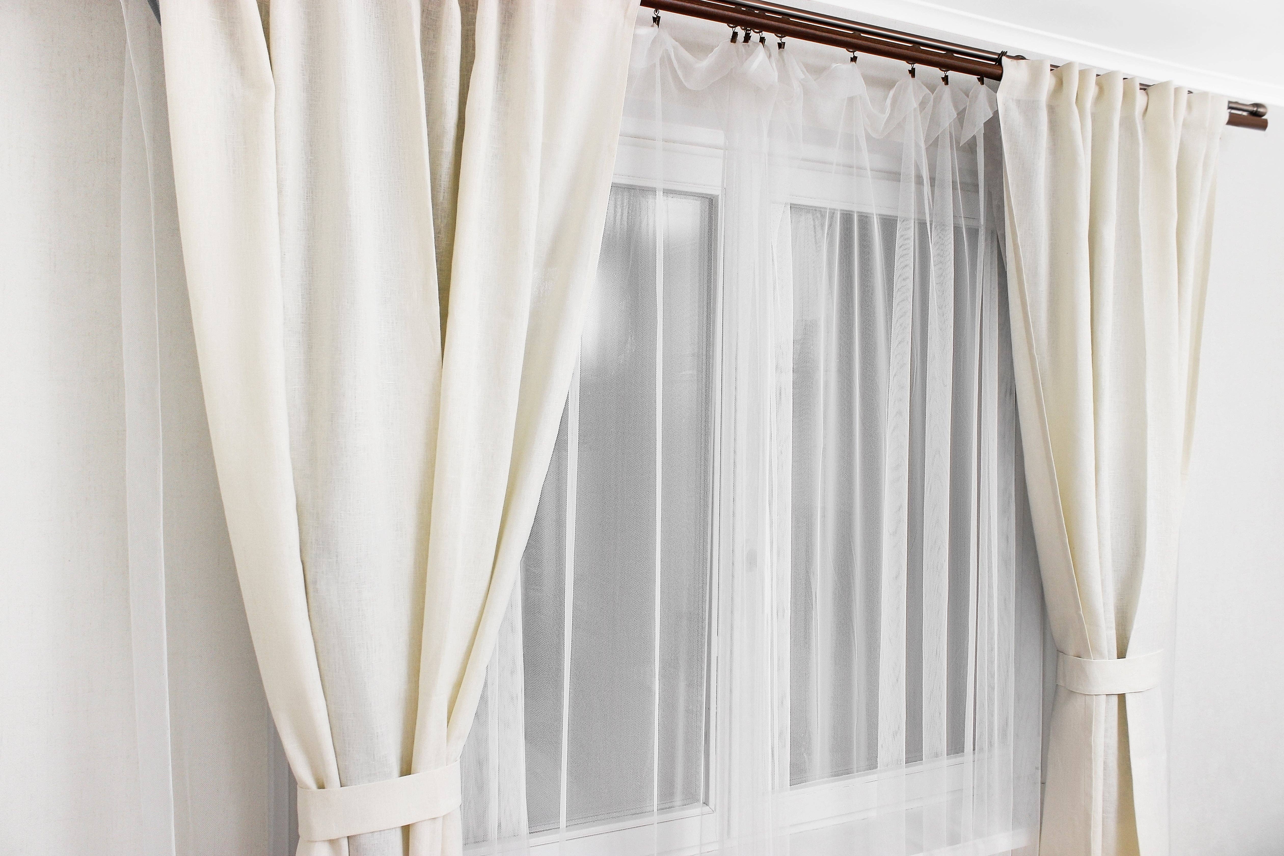 LinenQ – wholesale Curtain – Back tab linen curtains with Blackout lining6