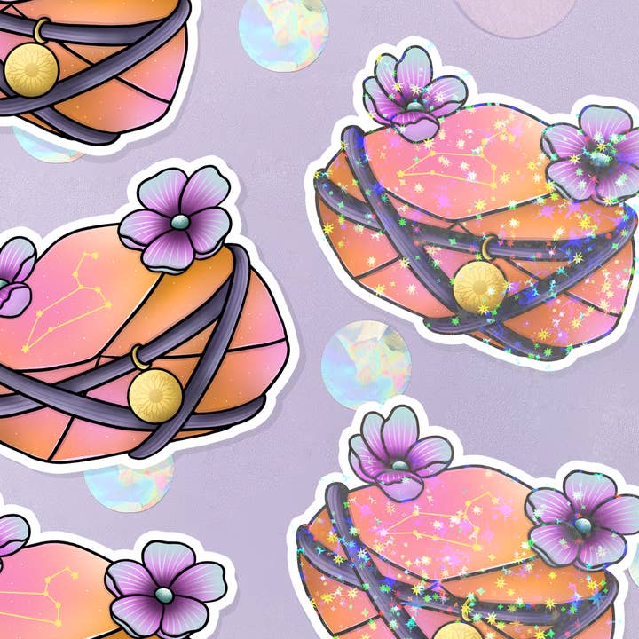 Zodiac Sign Leo Crystal sticker for wholesale by LorenaxAngelina